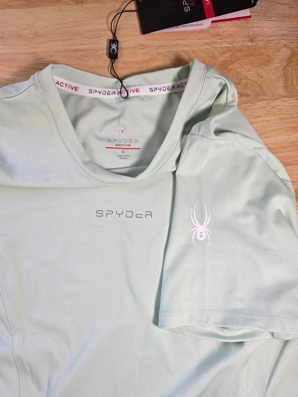 NWT Women's M Spyder Active Light Mint Performance Tee